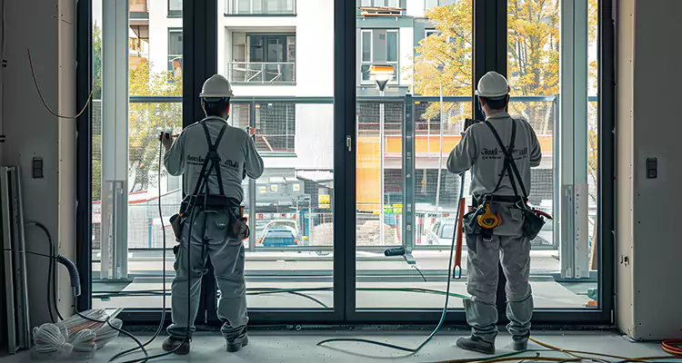 Patio Door Glass Replacement with Built-In Blinds in Ruskin, FL