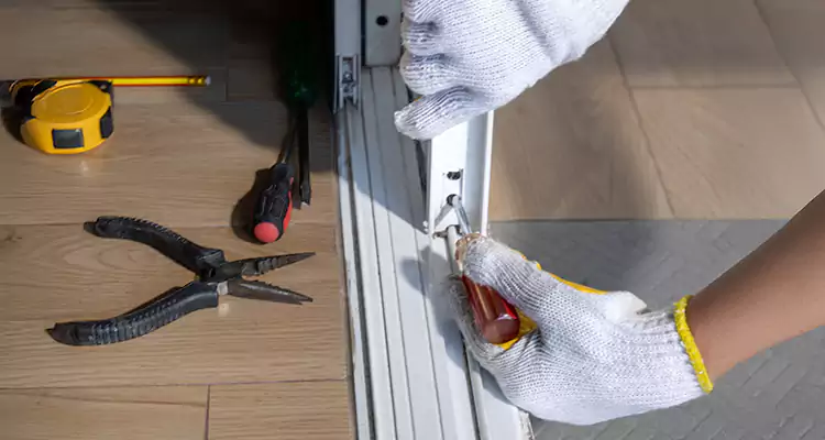 Backyard Sliding Door Track Repair in Ruskin, FL